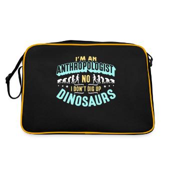 I'm An Anthropologist No I Don't Dig Ethnography - Retro Bag - black/gold - Back