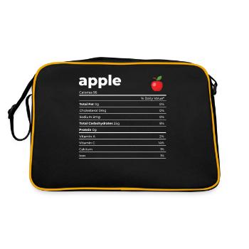 Nutrion infos Apple - Sac Retro - noir/or - Dos