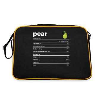 Nutrion Facts Pear - Retro Bag - black/gold - Back