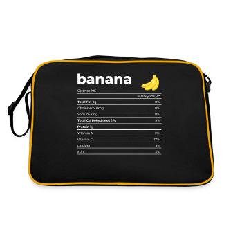 Nutrion Banana infos - Sac Retro - noir/or - Dos