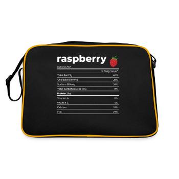 Nutrion Facts Raspberry - Retro Bag - black/gold - Back