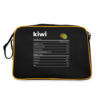 Nutrion Facts Kiwi - Retro Bag - black/gold - Back