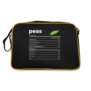 Nutrion Facts Peas - Retro Bag - black/gold - Back