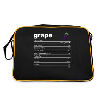 Nutrion Facts Grape - Retro Bag - black/gold - Back