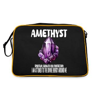 Amethyst Crystal - Retro Bag - black/gold - Back