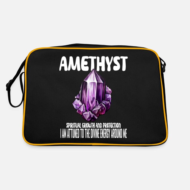 Amethyst Crystal - Retro Bag - black/gold