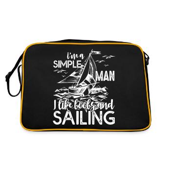Sailing I Like Boobs And Sailing - Retro Bag - black/gold - Back