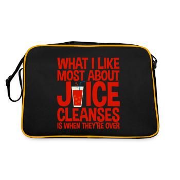 What I Like Most About Juice Cleanses 2 - Retro Tasche - Schwarz/Gold - Hinten