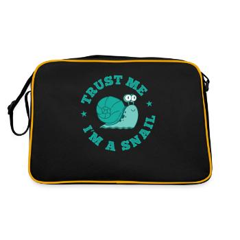 Croyez-moi, je suis un animal en coquille d’escargot - Sac Retro - noir/or - Dos