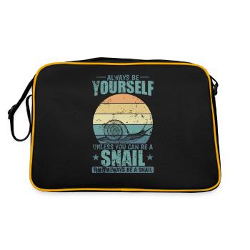 Soyez un escargot si vous le pouvez Animal en coquille d’escarale - Sac Retro - noir/or - Dos