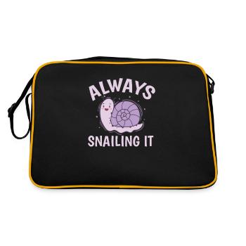 Toujours escargot animal d’escargot - Sac Retro - noir/or - Dos
