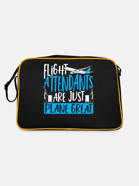Les agents de bord sont tout simplement d’excellents voyageurs - Sac Retro - noir/or - Dos