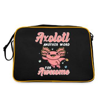 Axolotl Un autre mot pour un anime kawaii génial - Sac Retro - noir/or - Dos