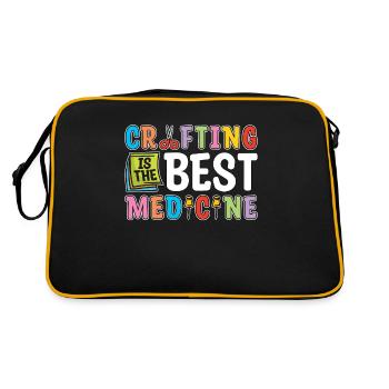 Scrapbooking Crafting Is The Best Loves Journaling - Retro Bag - black/gold - Back
