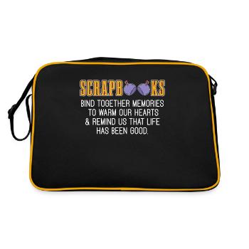 Scrapbooks Bind Together Memories Loves Journaling - Retro Bag - black/gold - Back