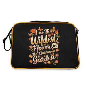 Teacher Wildest Flower In The Classroom - Retro Bag - black/gold - Back