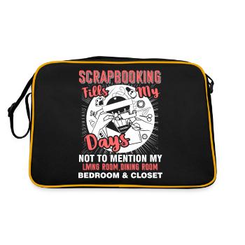 Scrapbook Scrapbooking Fills My Days - Retro Bag - black/gold - Back