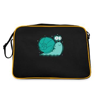 Escargot dans un animal en coquille d’escargot de style dessin animé - Sac Retro - noir/or - Dos