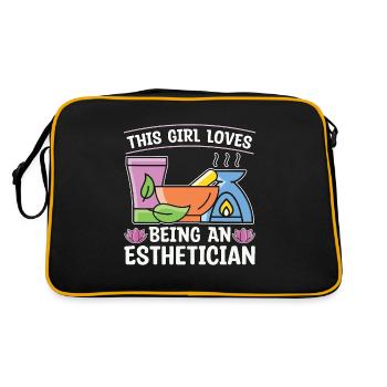 Esthéticienne Cette fille aime être cosmétologue - Sac Retro - noir/or - Dos
