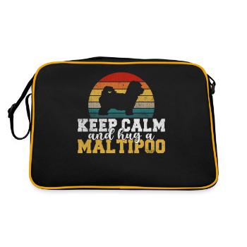 Maltipoo Gifts - Retro Tasche - Schwarz/Gold - Hinten
