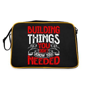 Building Things You Didn't Know You Needed - Retro Tasche - Schwarz/Gold - Hinten
