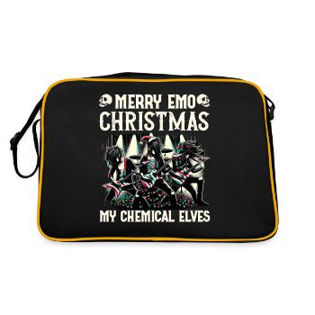 Merry Emo Christmas My Chemical Elves Emocore - Retro Bag - black/gold - Back