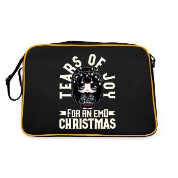 Tears of Joy for an Emo Christmas Emocore - Retro Bag - black/gold - Back