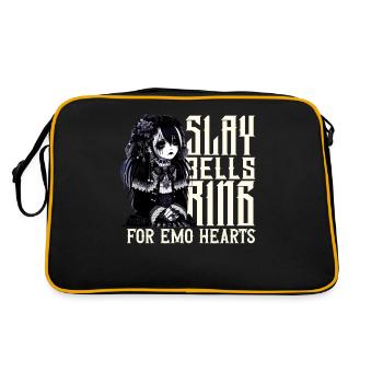 Slay Bells Ring for Emo Hearts Emocore Aesthetic - Retro Bag - black/gold - Back