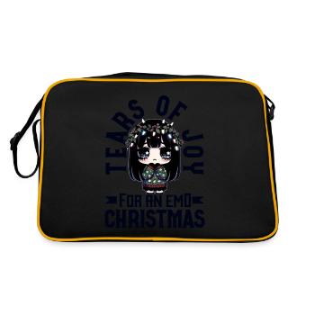 Tears of Joy for an Emo Christmas Emocore - Retro Bag - black/gold - Back