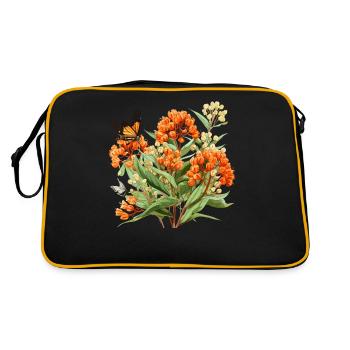 Texas Flag with Floral Spring Texas - Retro Bag - black/gold - Back