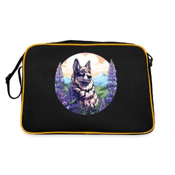 Texas Bluebonnet with Floral Spring Texas - Retro Bag - black/gold - Back