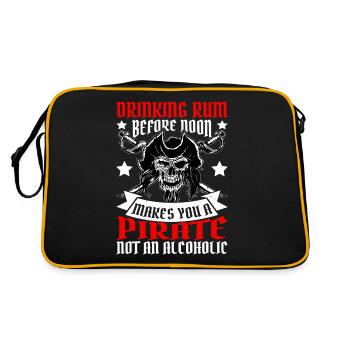 Drinking Rum Before Noon Makes You A Pirate - Retro Bag - black/gold - Back