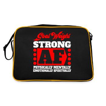 Poids de l’objectif, Af fort, physiquement, mentalement 2 - Sac Retro - noir/or - Dos