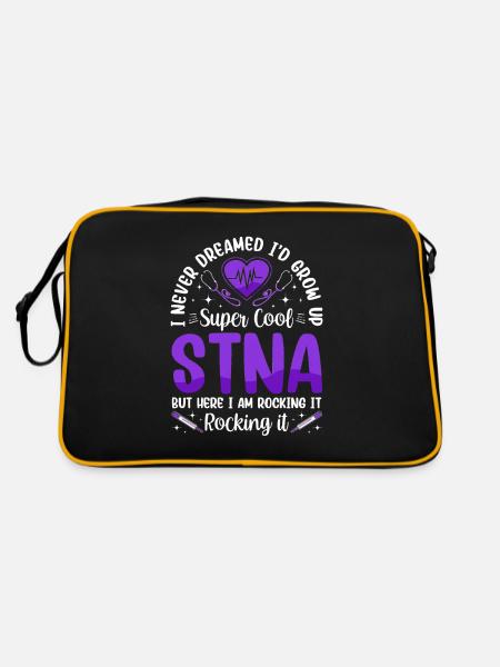 Ich Habe Nie Geträumt - STNA State Testete Die - Retro Tasche - Schwarz/Gold - Hinten