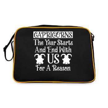 Capricorne Zodiaque Citation Cadeau Drôle - Sac Retro - noir/or - Dos