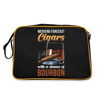 Cigar Whiskey Bourbon Lover - Retro Bag - black/gold - Back