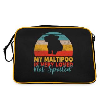 Maltipoo Gifts - Retro Tasche - Schwarz/Gold - Hinten