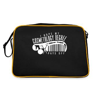 Cosmétologie J’espère mon diplôme en cosmétologie Soins de la peau - Sac Retro - noir/or - Dos