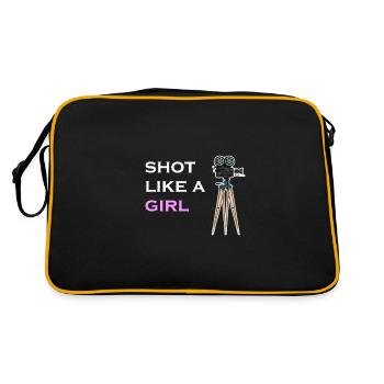 Shot Like A Girl, Filmmaker, Film Director - Retro Bag - black/gold - Back