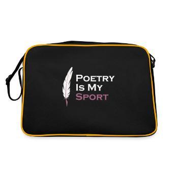 La poésie est mon romancier sportif Écrivain - Sac Retro - noir/or - Dos