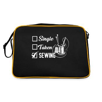 Sewing I Choose Sewing - Retro Bag - black/gold - Back