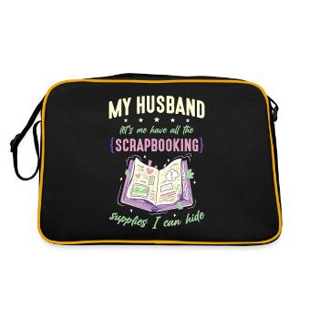 Scrapbooking My Husband Let's Me Have Papercraft - Retro Bag - black/gold - Back