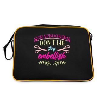 Scrapbooking Scrapbookers Don't Life They Crafts - Retro Bag - black/gold - Back
