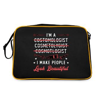 Cosmétologie Je suis cosmotologue Services de beauté - Sac Retro - noir/or - Dos