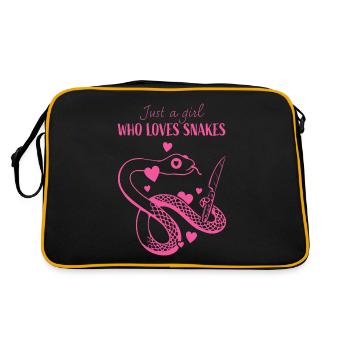 Serpents Mignon Reptile Propriétaire Gardien de serpent - Sac Retro - noir/or - Dos