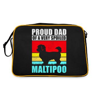 Maltipoo Gifts - Retro Tasche - Schwarz/Gold - Hinten