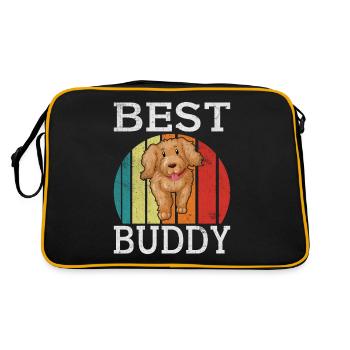 Maltipoo Gifts - Retro Tasche - Schwarz/Gold - Hinten