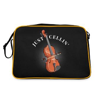 Violoncelle Just Cellin Funny Cello Player Cadeau - Sac Retro - noir/or - Dos