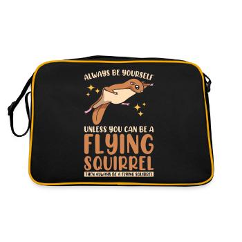 Flying Squirrel Lover - Retro Bag - black/gold - Back