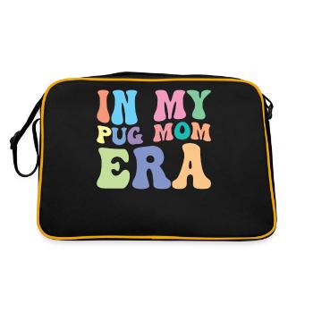 Pug Mom Retro Groovy In My Pug Mom Era - Retro Bag - black/gold - Back
